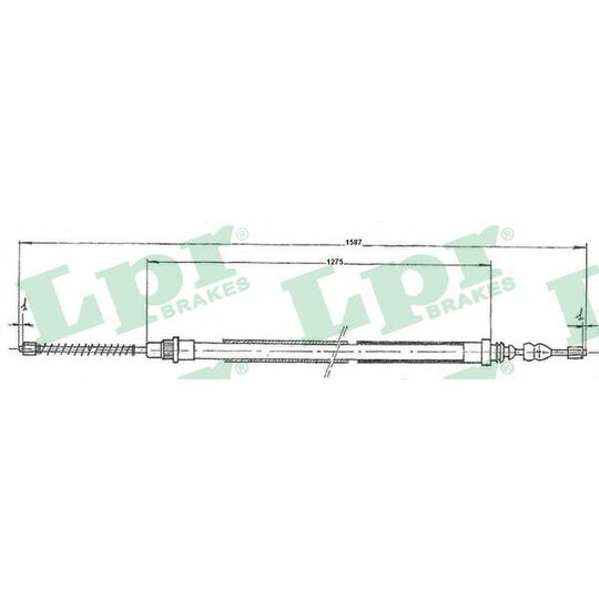 C0724B - Cable, parking brake 