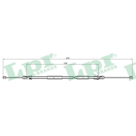 C0739B - Cable, parking brake 