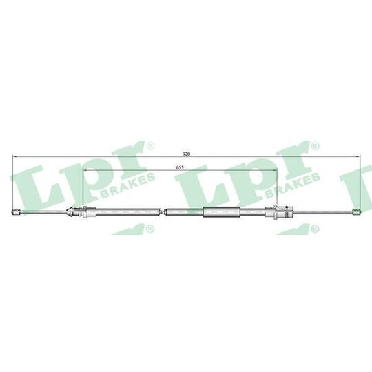 C0798B - Cable, parking brake 