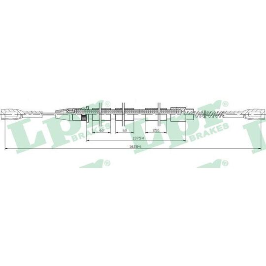 C0797B - Cable, parking brake 