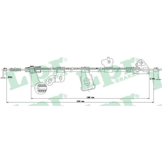 C0890B - Cable, parking brake 