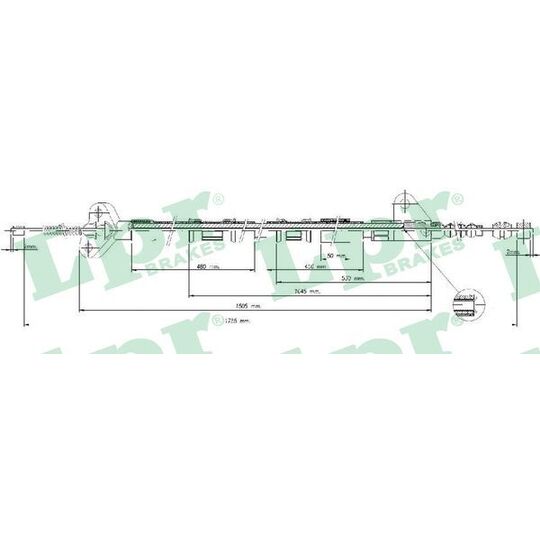 C0847B - Cable, parking brake 