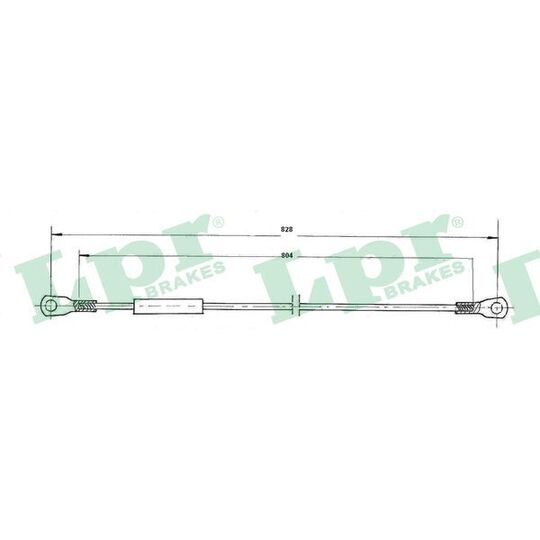 C0908B - Cable, parking brake 