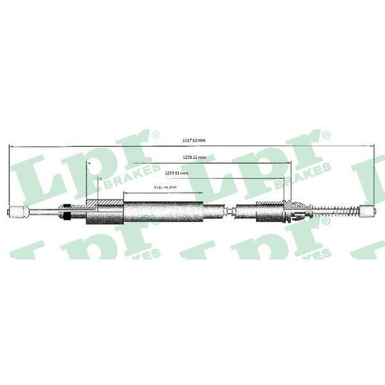 C0975B - Cable, parking brake 