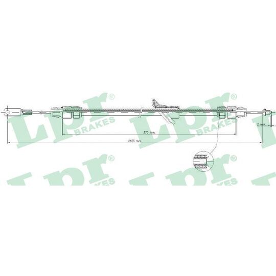 C0982B - Cable, parking brake 