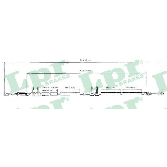 C0989B - Cable, parking brake 