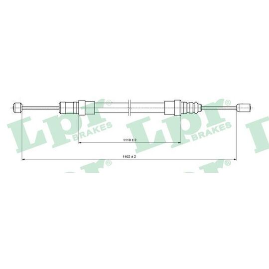 C0997B - Cable, parking brake 