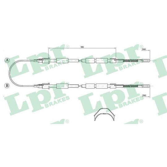 C1032B - Cable, parking brake 