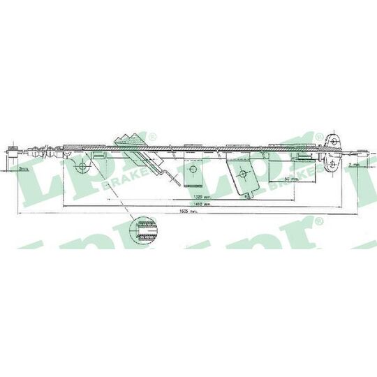 C1162B - Cable, parking brake 