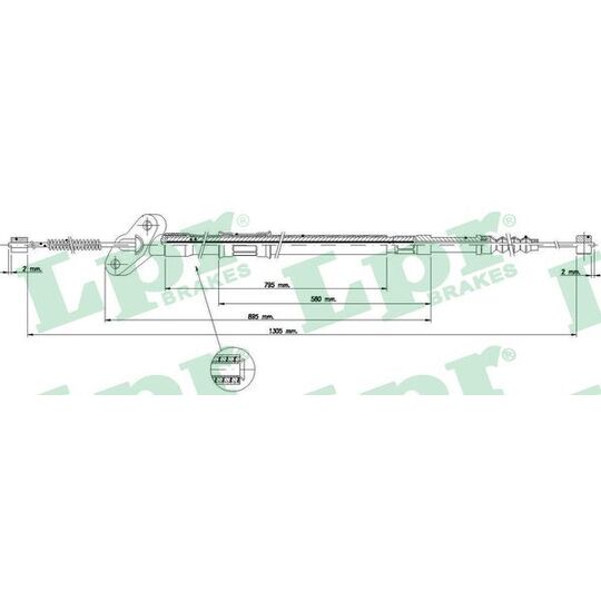 C1219B - Cable, parking brake 