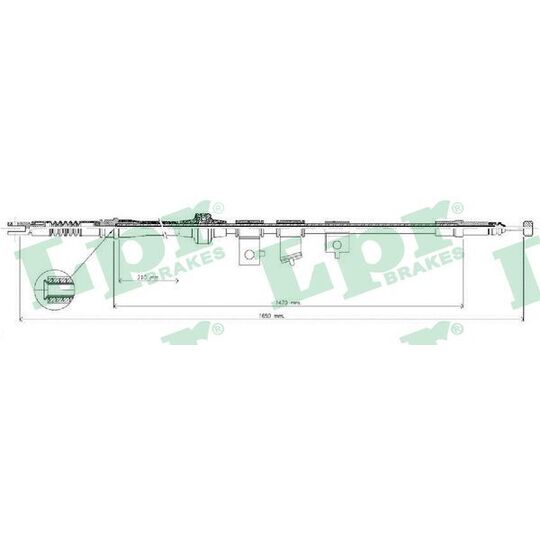 C1294B - Cable, parking brake 