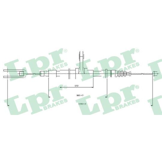 C1417B - Cable, parking brake 