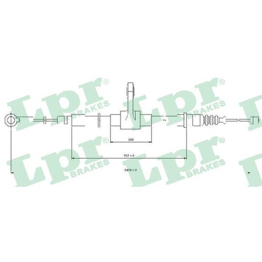 C1416B - Cable, parking brake 