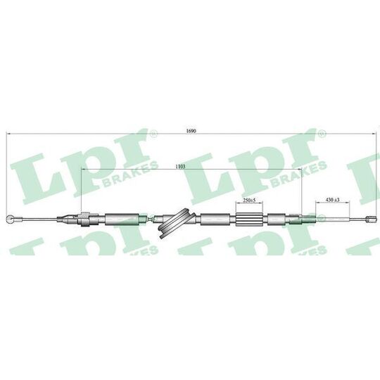 C1519B - Cable, parking brake 