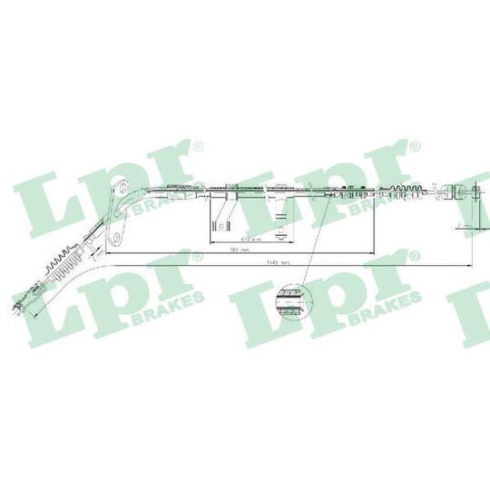 C1550B - Cable, parking brake 