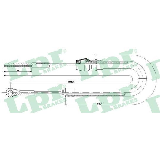 C1531B - Cable, parking brake 