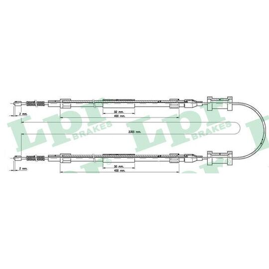 C1483B - Cable, parking brake 