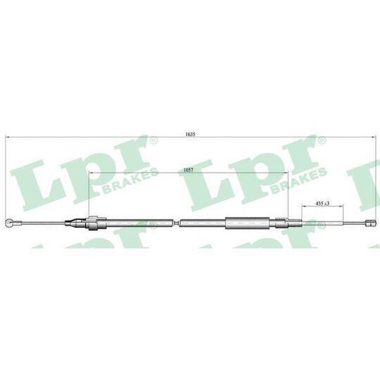 C1518B - Cable, parking brake 