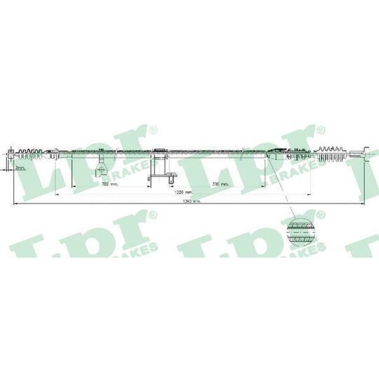 C1553B - Cable, parking brake 