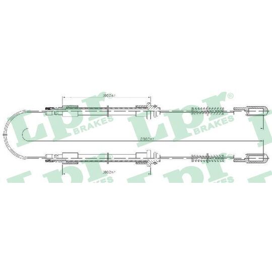 C1688B - Cable, parking brake 