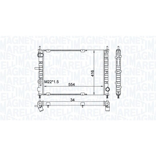 350213154300 - Radiator, engine cooling 