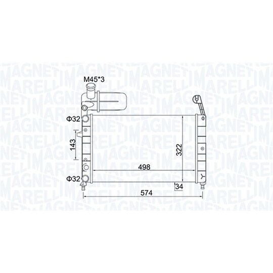 350213154400 - Radiator, engine cooling 