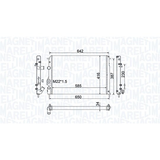 350213159100 - Radiaator, mootorijahutus 