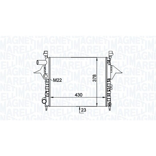 350213161200 - Radiaator, mootorijahutus 