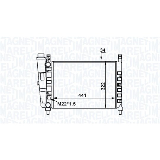 350213162300 - Radiator, engine cooling 