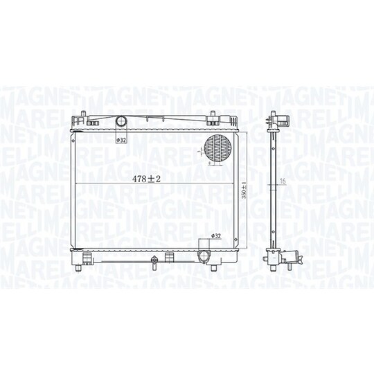 350213167600 - Radiaator, mootorijahutus 