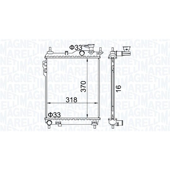 350213162400 - Radiator, engine cooling 