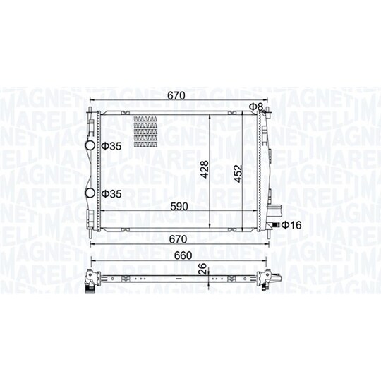 350213162600 - Radiaator, mootorijahutus 