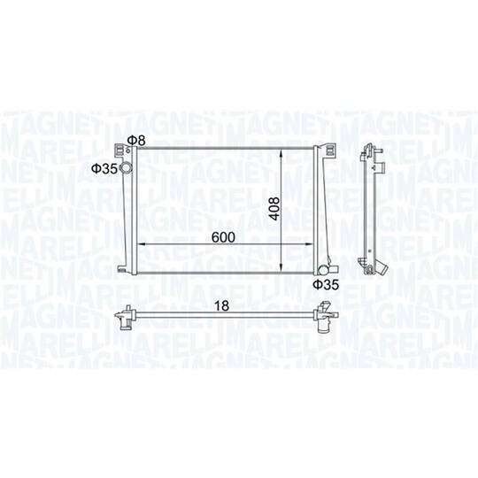 350213168600 - Radiator, engine cooling 