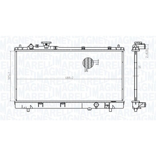 350213175400 - Radiaator, mootorijahutus 