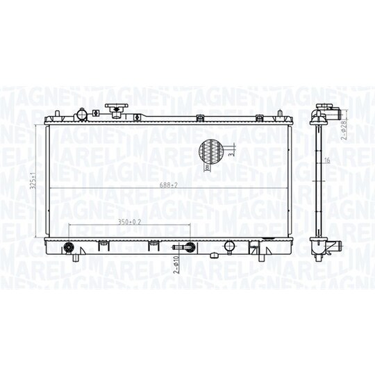 350213175200 - Radiator, engine cooling 