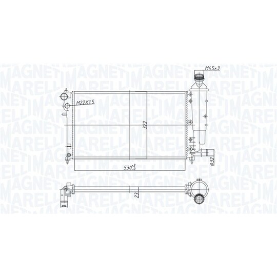 350213181300 - Radiator, engine cooling 