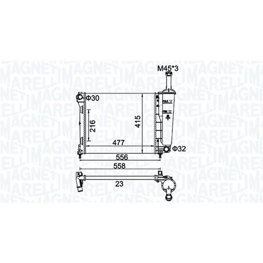 350213183900 - Radiator, engine cooling 