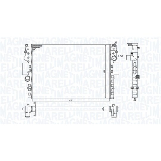 350213183800 - Radiator, engine cooling 