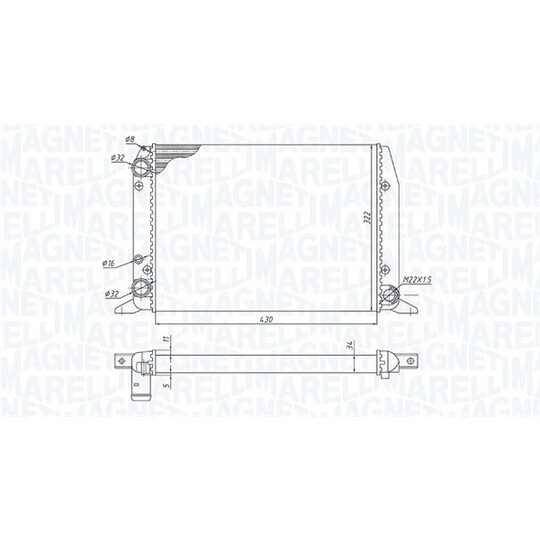 350213188800 - Radiaator, mootorijahutus 