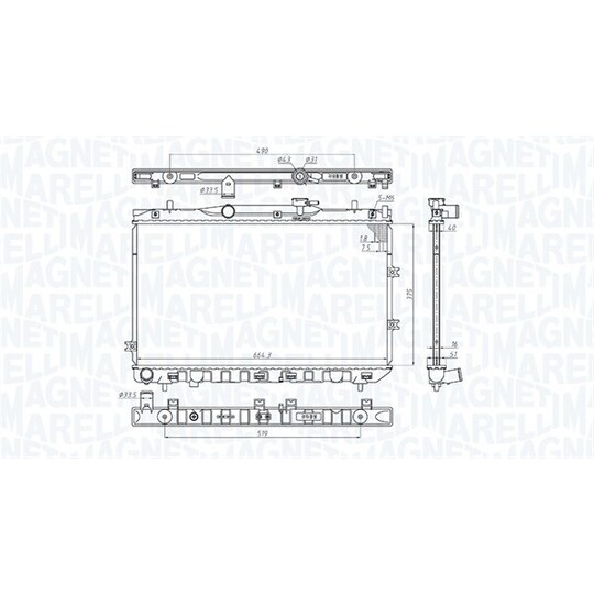 350213197100 - Radiator, engine cooling 