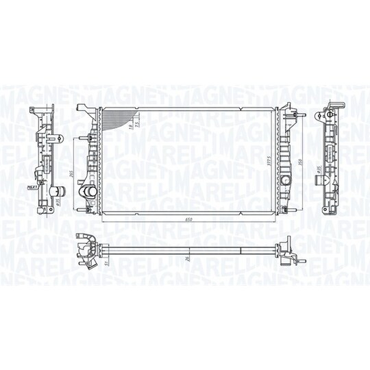 350213200600 - Radiator, engine cooling 