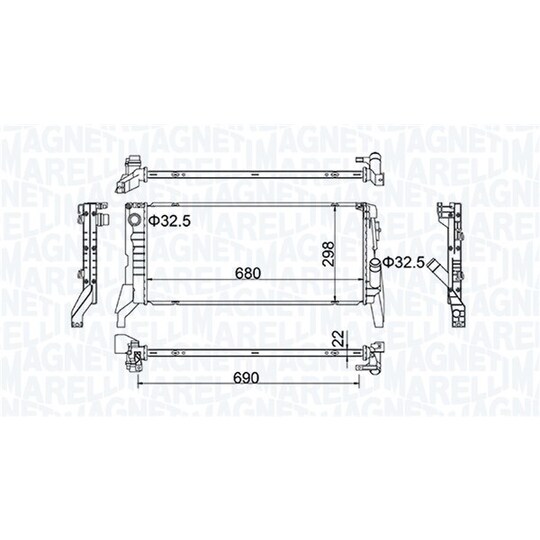 350213202700 - Radiaator, mootorijahutus 