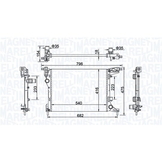 350213203300 - Radiator, engine cooling 