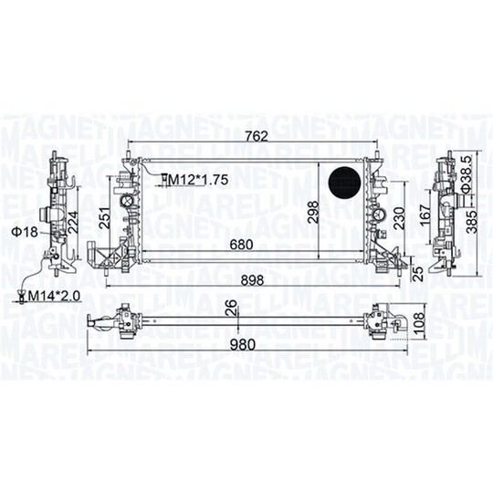 350213206700 - Radiator, engine cooling 