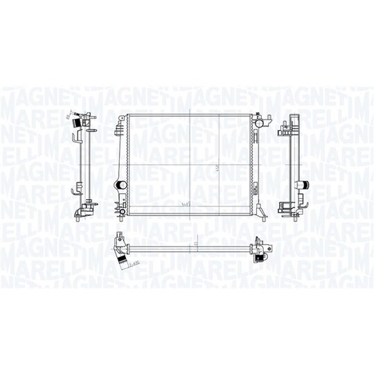 350213207500 - Radiaator, mootorijahutus 