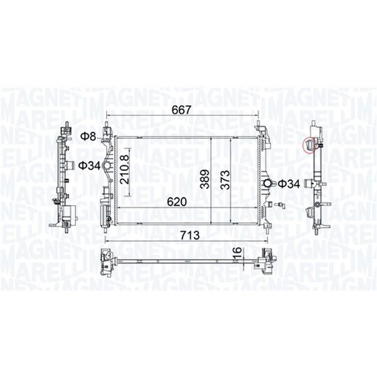 350213206900 - Radiator, engine cooling 