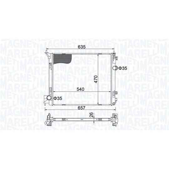 350213205800 - Radiator, engine cooling 