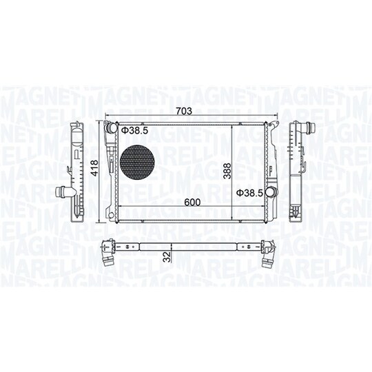 350213209100 - Radiaator, mootorijahutus 