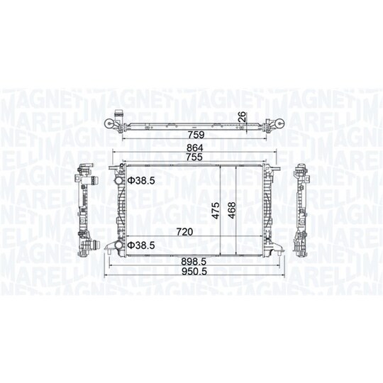 350213208900 - Radiator, engine cooling 