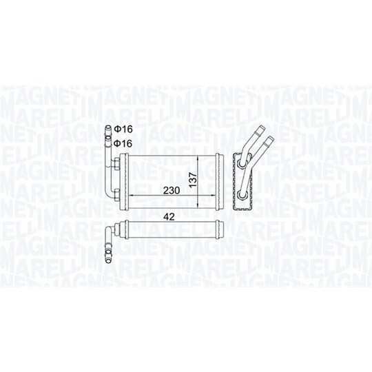 350218406000 - Heat Exchanger, interior heating 